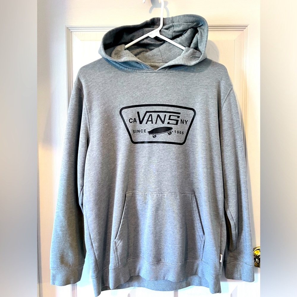 Vans heather grey unisex hoodie (Size XL youth)